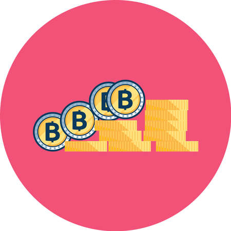 Bitcoin Cryptocurrencyのイラスト素材