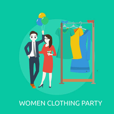 Women Clothing Partyのイラスト素材