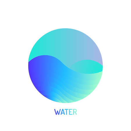 Water icon Design with gradient colorのイラスト素材