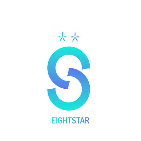 Eight Star Design with gradient color