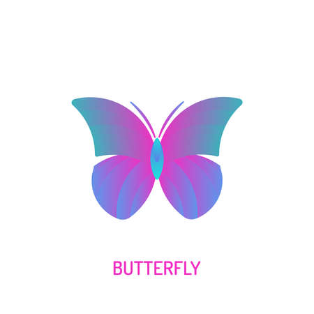 Butterflywith golden ratio technique and gradient colorのイラスト素材