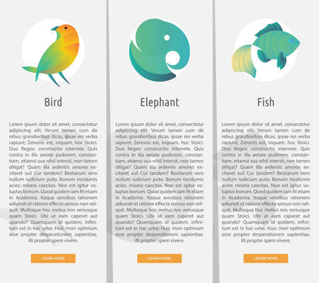 Monster Character Vertical Banner Conceptのイラスト素材