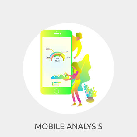Mobile Analysis Conceptual Designのイラスト素材