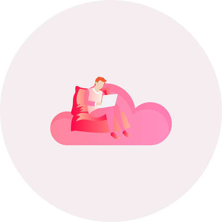 Enjoy and Working Icon Designのイラスト素材