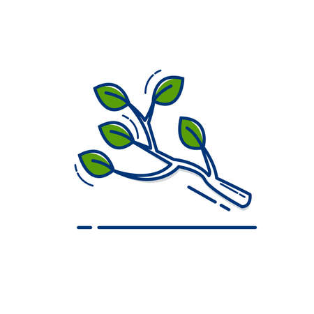 Gardening icon set | Tree Shoots icon - with Outline Filled Styleのイラスト素材
