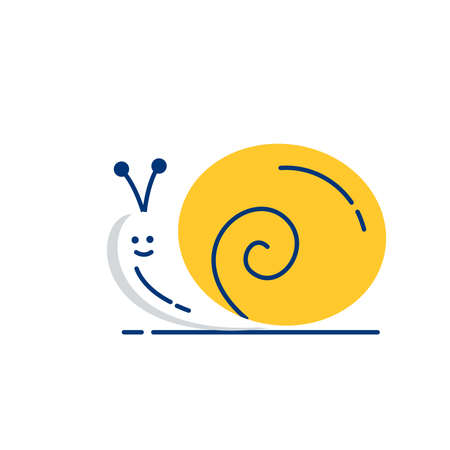 Gardening icon set | Snail icon - with Outline Filled Styleのイラスト素材