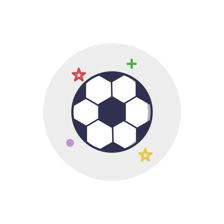 Foot Ball icon | Children Toys - with Outline Filled Styleのイラスト素材
