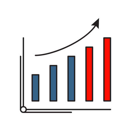 Increase icon | Business and Finance - with Outline Filled Styleのイラスト素材