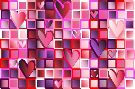 valentine collageの写真素材