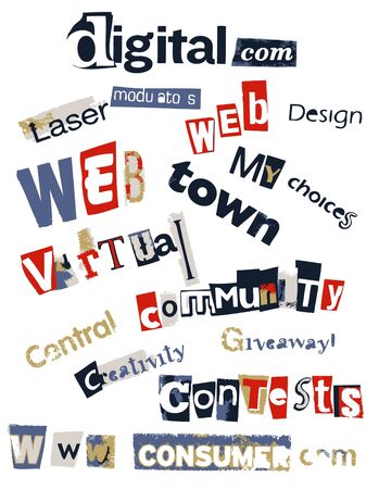 word collage websitesの写真素材