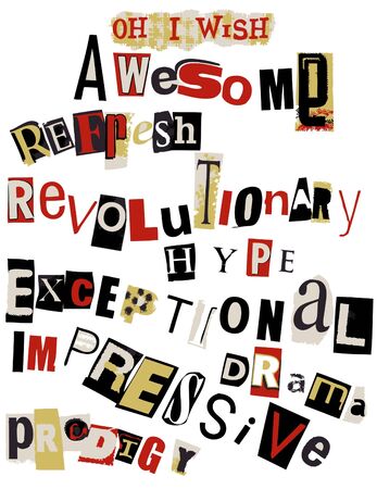awesome word collageの写真素材