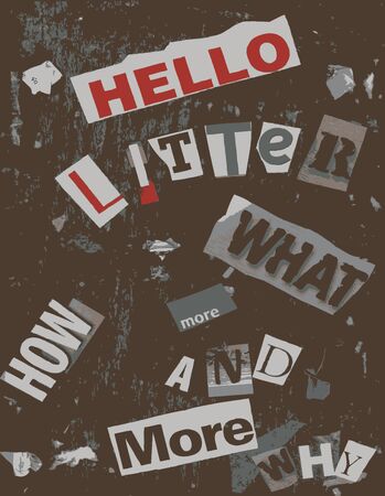 litter word collageの写真素材