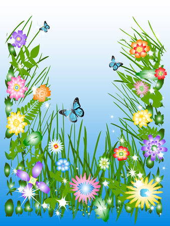 Floral frameのイラスト素材