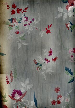 Vintage wallpaper from a very old home built in 1880の写真素材