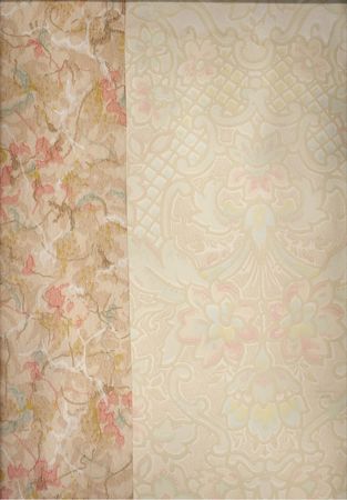 Vintage wallpaper from a very old home built in 1880の写真素材