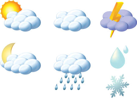 Weather iconsのイラスト素材