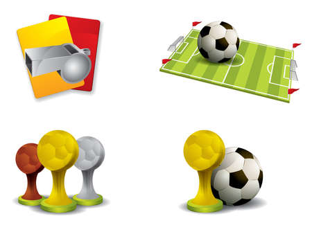 Soccer icon set vectorのイラスト素材
