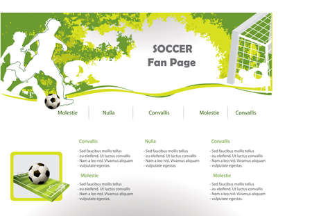 Soccer web site design templateのイラスト素材