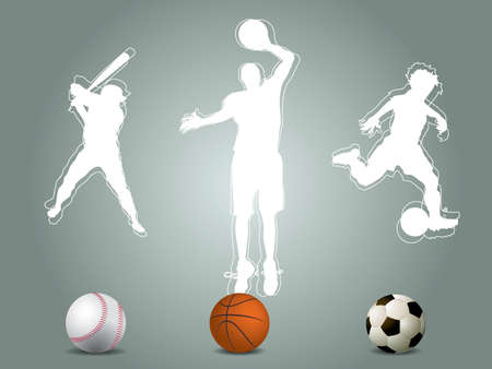 Sport player silhouetteのイラスト素材