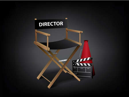 Movie director chairのイラスト素材