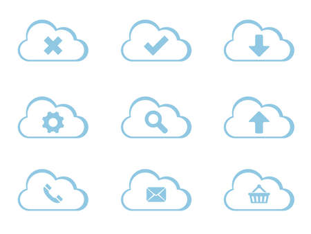 Vector Icons for Cloud Computingのイラスト素材