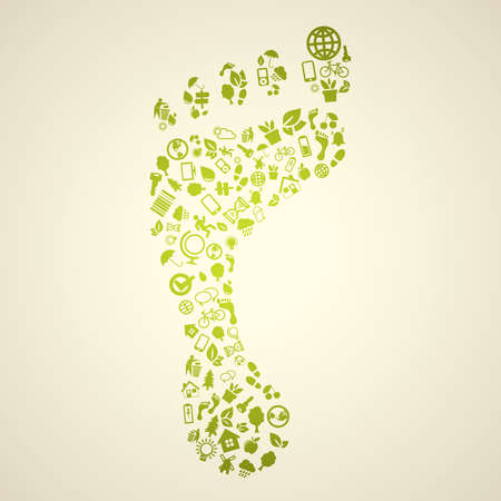 Green footprintのイラスト素材
