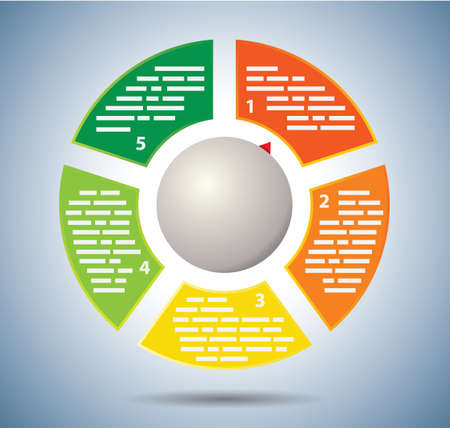 Circle multicolor graphのイラスト素材