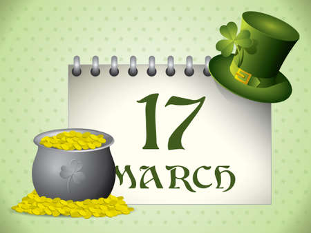 St.Patrick's Day calendar backgroundのイラスト素材