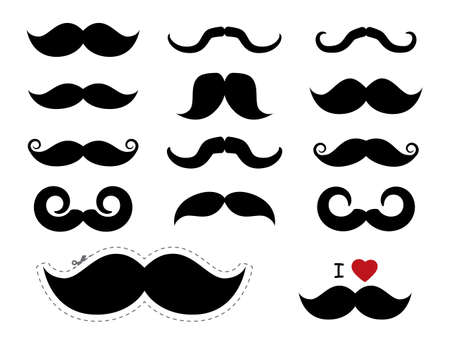 Moustache / mustache icons - Movemberのイラスト素材