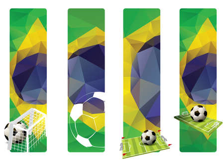 Set of Brazil concept color bannersのイラスト素材