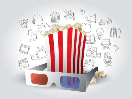 Realistic Movie Elements with Doodleのイラスト素材