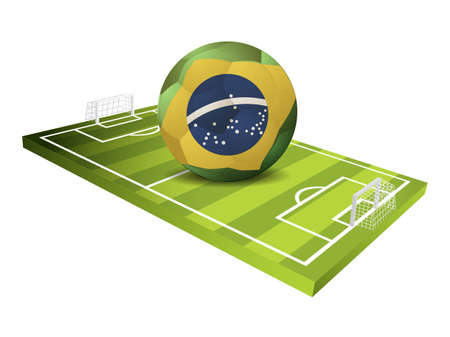 Brazil Soccer field Designのイラスト素材