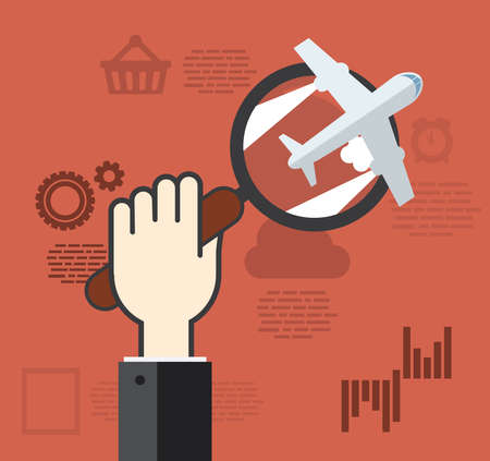 Flat design concept for business - Concepts for Finding the right strategy for ideas in businessのイラスト素材