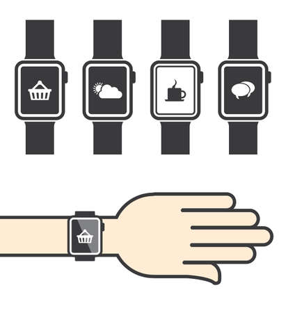 Smartwatch with Iconsのイラスト素材