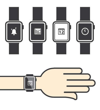 Smartwatch with Iconsのイラスト素材