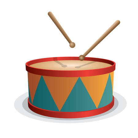 Drum vector isolated on whiteのイラスト素材