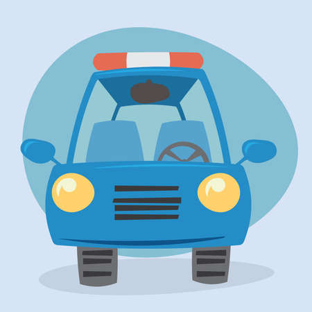 Cartoon car - front viewのイラスト素材