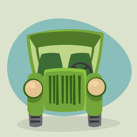 Cartoon car - front viewのイラスト素材