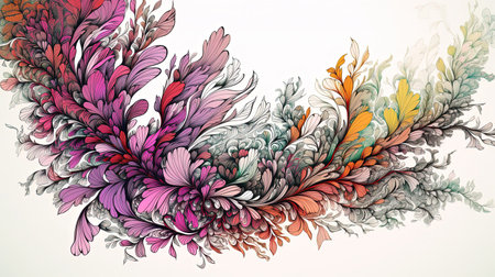 This digital painting is a vibrant and captivating piece of art, featuring a woman in a heather colored dress with intricate line art. The painting is a unique blend of traditional and modern techniques, with the line art giving the image a timeless feel.の素材
