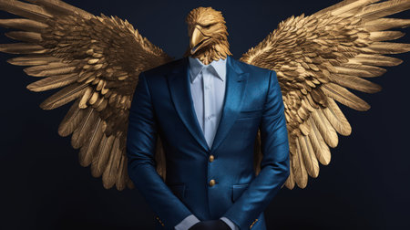 Pegasus is dressed to impress in a very stylish suit! He looks smart and sophisticated, ready to take on the world. His blue suit is made of the finest materials and is tailored to fit him perfectly. His wings are tucked neatly behind his back and he has a confident look on his face. He stands proud and tall, ready to take on any challenge.の素材