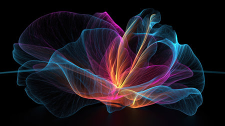 abstract fractal background a computer-generated 2D illustration, textureの素材