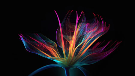 3D surreal illustration. Sacred geometry. Mysterious psychedelic relaxation pattern. Fractal abstract texture. Digital artwork graphic astrology magicの素材
