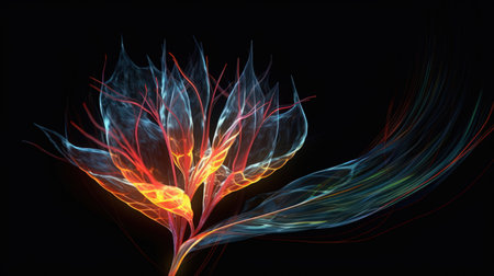 abstract fractal background a computer-generated 2D illustration, textureの素材