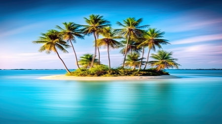 Escape to paradise with this dreamy tropical beach photography. The crystal-clear waters and soft sand will transport you to a world of relaxation and tranquility.の素材
