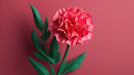 This beautiful digital image depicts a delicate carnation flower made entirely out of plasticine. The intricate details and vibrant colors bring the flower to life, making it seem as though it could be plucked from the screen. This image is sure to inspire creativity and appreciation for the natural world.の素材