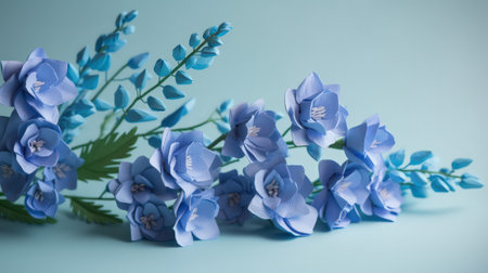 This beautiful flower illustration was handcrafted using plasticine, a unique and versatile modeling material. The intricate details and vibrant colors bring this Delphinium bloom to life, and serve as a reminder of the beauty that can be found in even the smallest things.の素材