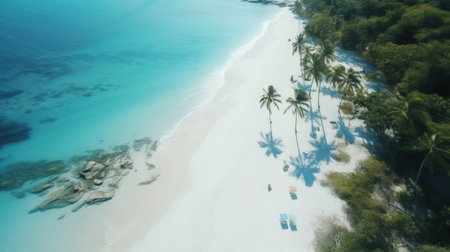 Escape to a paradise of crystal clear waters and white sandy beaches with our digital image. The nature-inspired motifs and colorful animation stills will transport you to a world of adventure and relaxation. The rough clusters and sfumato techniques add depth and texture to the image.の素材