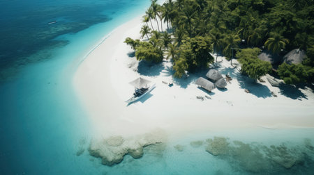 Escape to a paradise of crystal clear waters and white sandy beaches with our digital image. The nature-inspired motifs and colorful animation stills will transport you to a world of adventure and relaxation. The rough clusters and sfumato techniques add depth and texture to the image.の素材