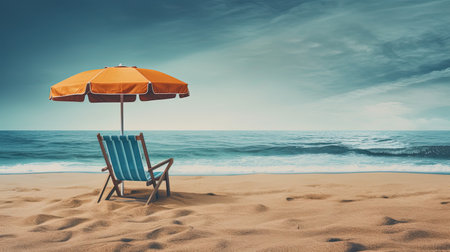 A beautiful digital image depicting a minimalist Italian beach at dusk, with soothing watercolor style and dark background. This image evokes a sense of serenity, making it perfect for use as a desktop or mobile wallpaper, or as a calming background for any digital project.の素材