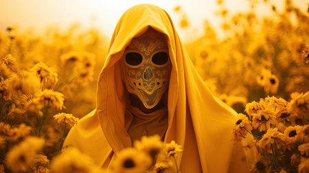 Experience the vibrant energy of a bustling city during a colorful fiesta de muerte. Explore the streets adorned with vibrant masks and decorations, immerse yourself in the festive atmosphere.の素材